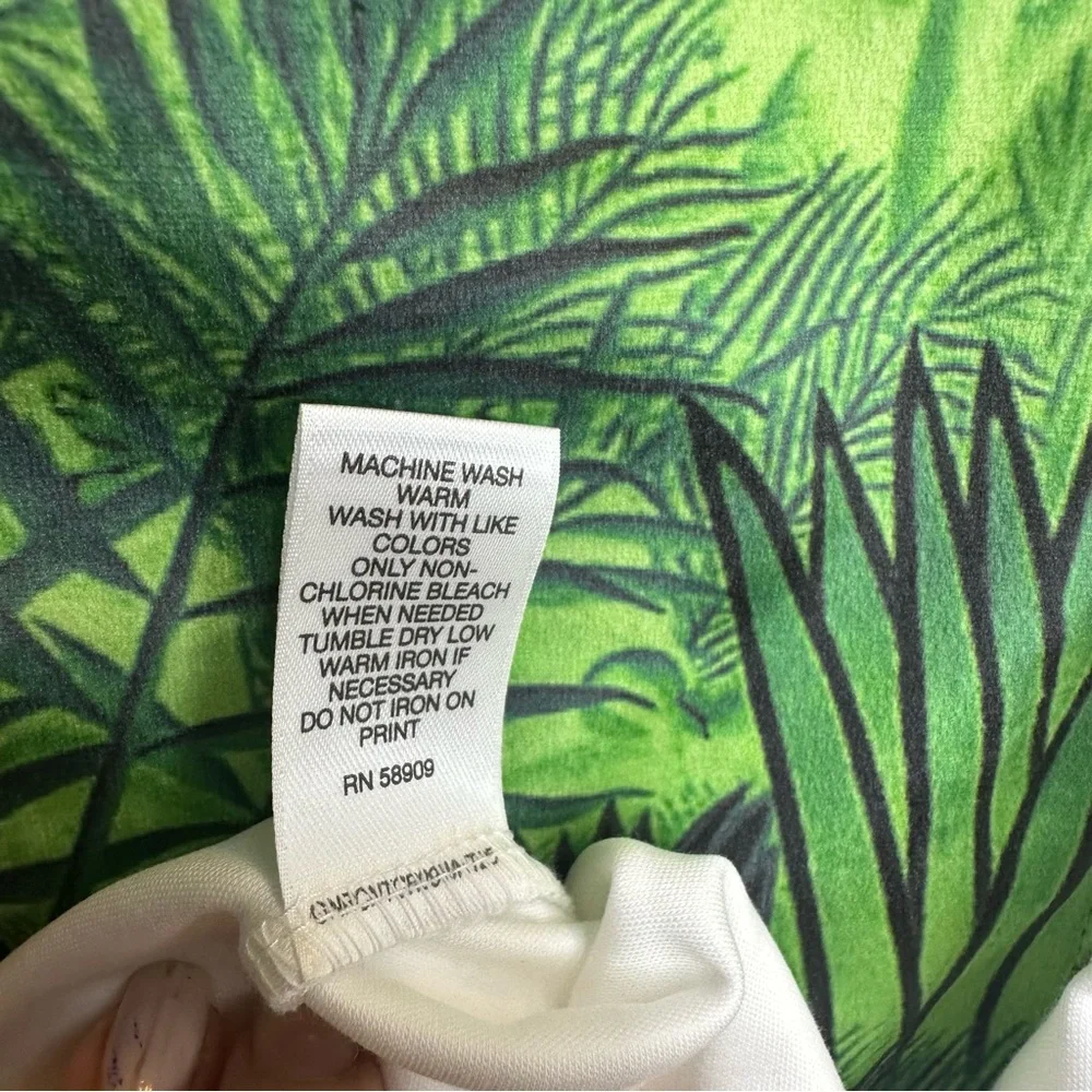 Murano Electric Jungle Collection Slim-Fit Sz M Jungle Patch Long Sleeve Blouse - Picture 5 of 8